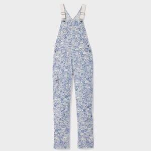 NWT Duluth 1X Heirloom Gardening Bib Overalls Farm Toile 1X x31L Outdoorsy Blue